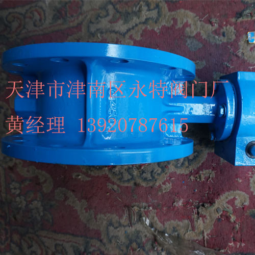 天津市津南區(qū)永特閥門 D341X-1.0/1.6 蝸輪法蘭軟密封蝶閥