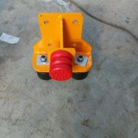 實(shí)拍！河南華研免焊接型歐式單梁200輪矩形方管梁頭用防脫軌