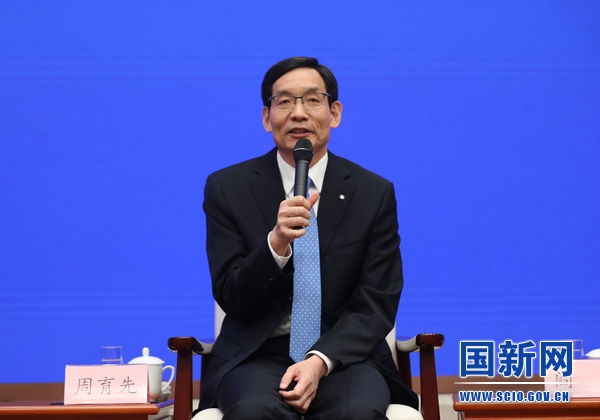  中國建材集團(tuán)有限公司董事長周育先。來源：國新辦