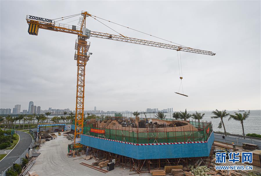 （新華視界）（3）?？跒吃贫磮D書館施工忙